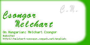 csongor melchart business card